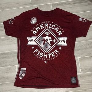 American Fighter Men's Burgundy Graphic Tee
